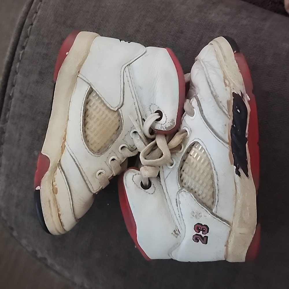 Nike Air Jordan Fire Red 5 Toddler Shoes, VINTAGE 1990